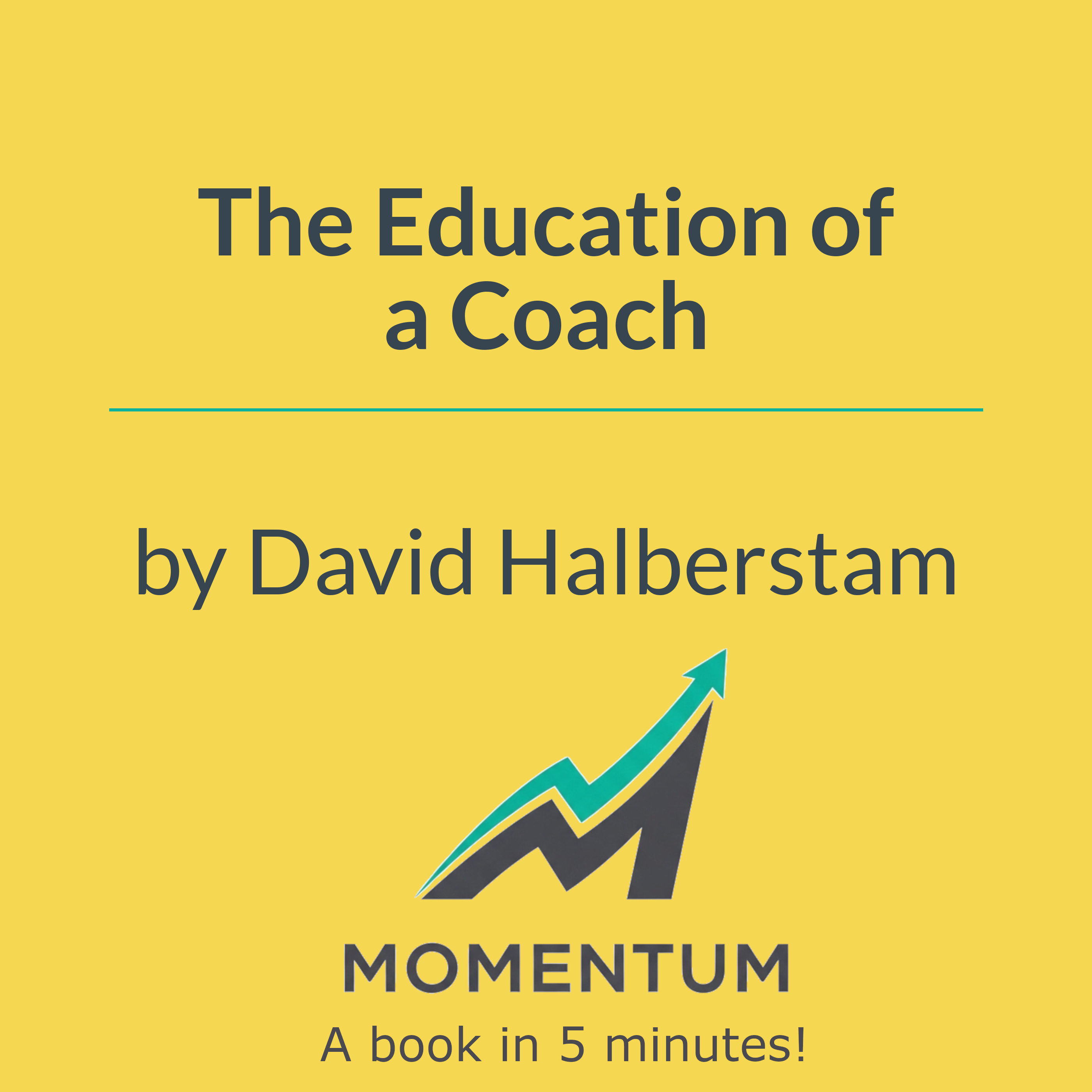 Book cover of The Education of a Coach