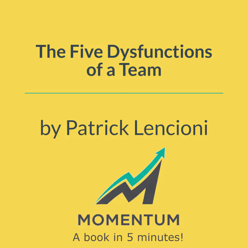 Book cover of The Five Dysfunctions of a Team: A Leadership Fable