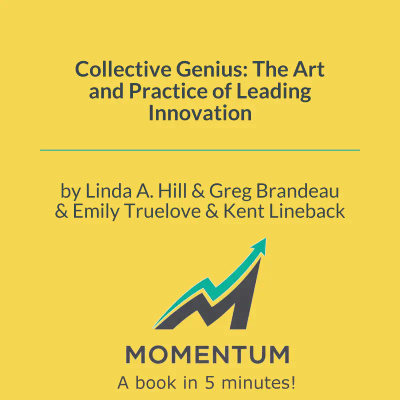 Book cover of Collective Genius: The Art and Practice of Leading Innovation