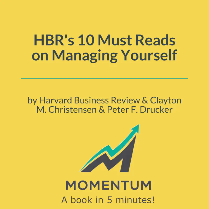 Book cover of HBR's 10 Must Reads on Managing Yourself