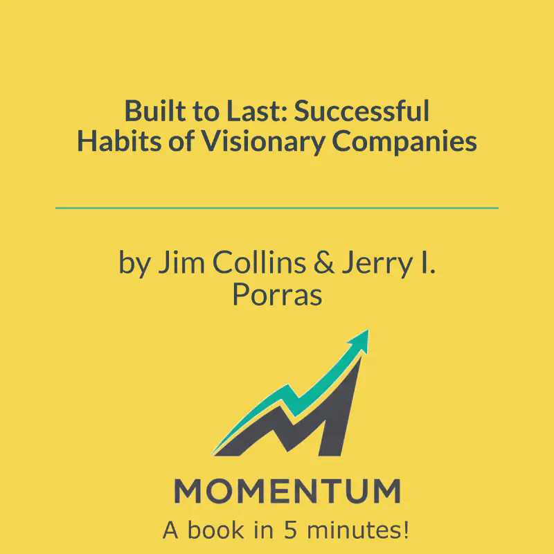 Book cover of Built to Last: Successful Habits of Visionary Companies